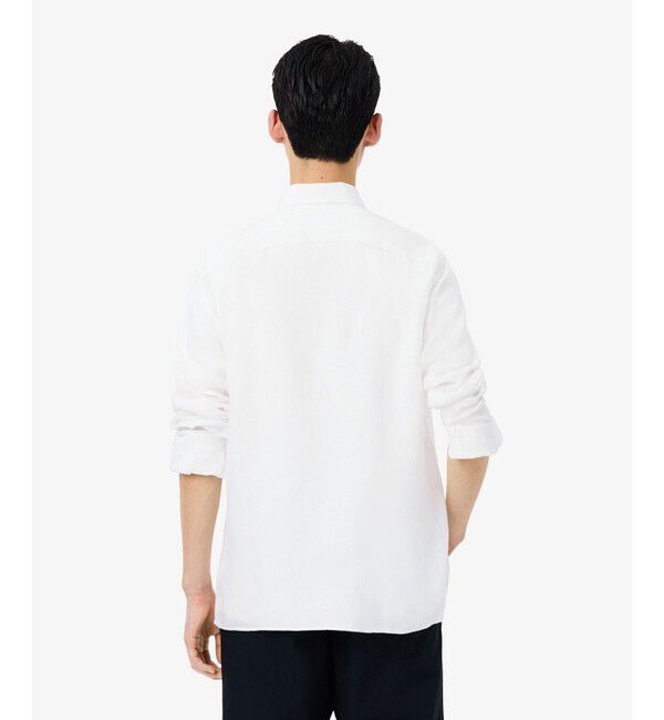 LACOSTE「リネンボタンダウン長袖シャツ」|シャツ・ブラウス|