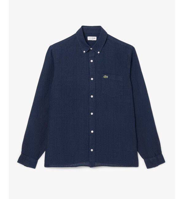 LACOSTE「リネンボタンダウン長袖シャツ」|シャツ・ブラウス|