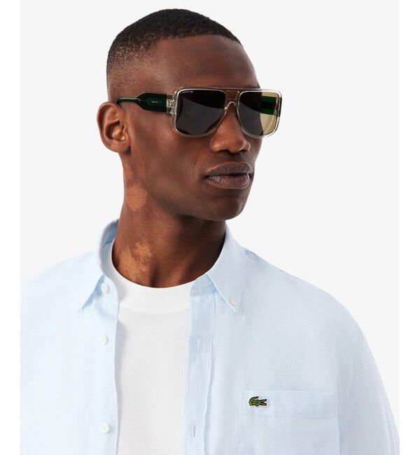 LACOSTE「リネンボタンダウン長袖シャツ」|シャツ・ブラウス|