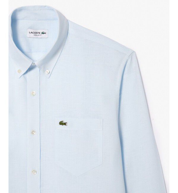 LACOSTE「リネンボタンダウン長袖シャツ」|シャツ・ブラウス|