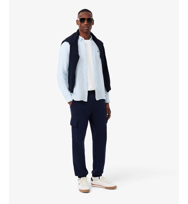 LACOSTE「リネンボタンダウン長袖シャツ」|シャツ・ブラウス|