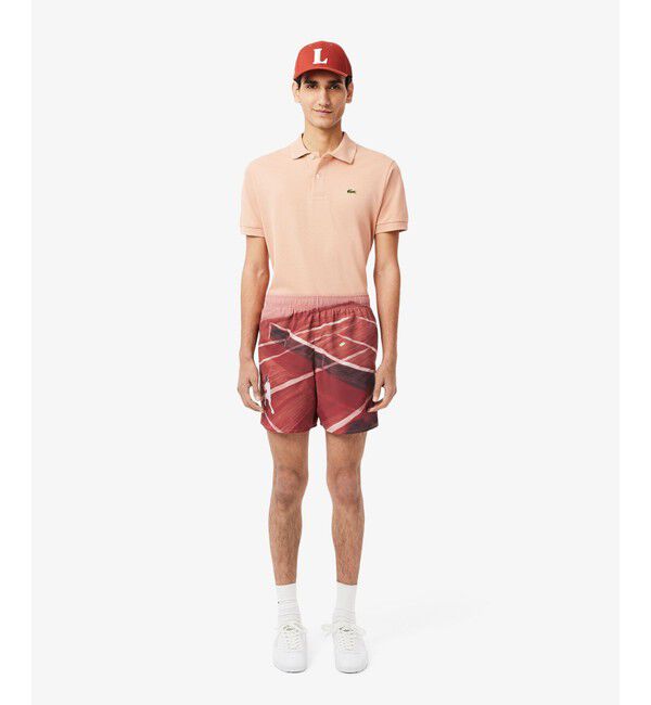 LACOSTE「テニスマッチプリントスイムショーツ」|スポーツ|