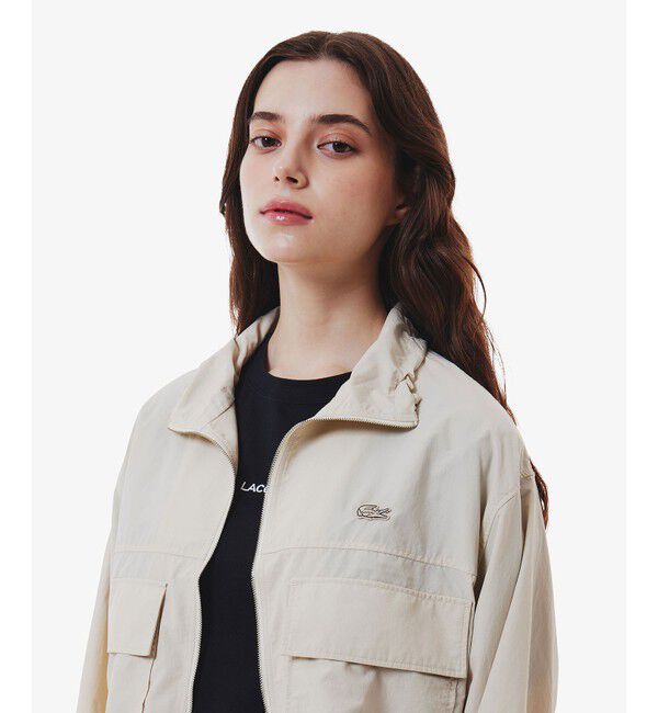 LACOSTE「撥水 ショート&ワイドシルエット スタンドカラーナイロンブルゾン」|その他|