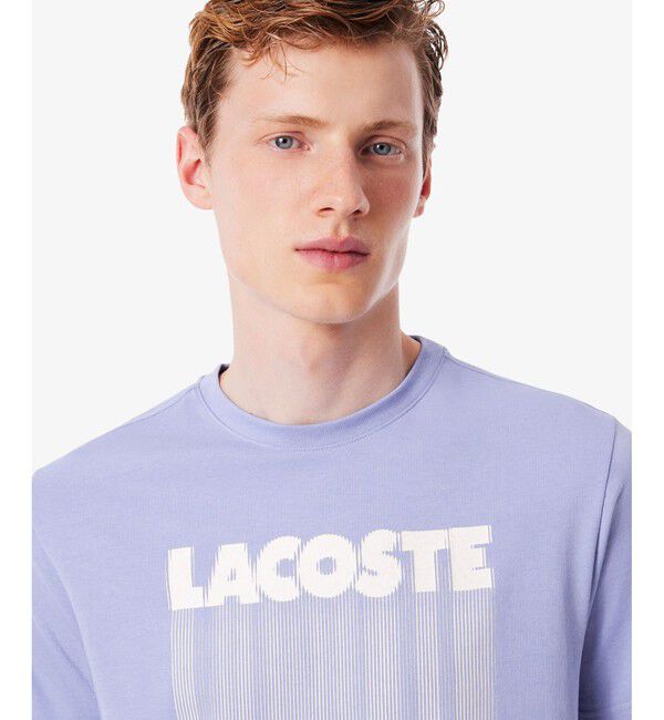 LACOSTE「グラフィカルブランドネームロゴウルトラドライTシャツ」|Tシャツ・カットソー|