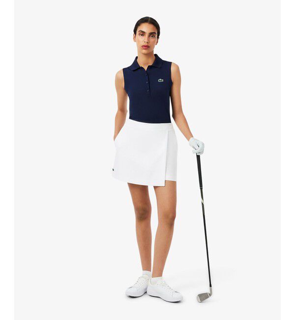 LACOSTE「フラップデザインウルトラドライストレッチテニスショーツ」|スカート|ホワイト