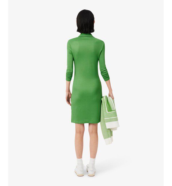 LACOSTE「サテンタッチ鹿の子地ポロドレス / ポロワンピース」|ワンピース|