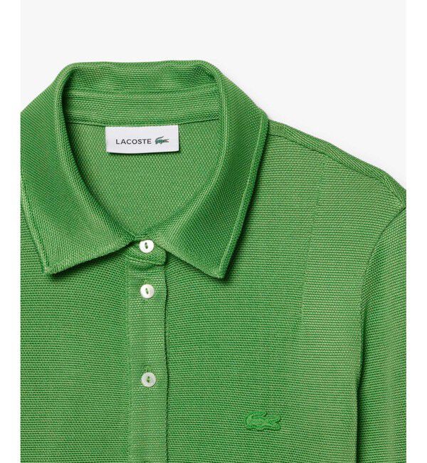 LACOSTE「サテンタッチ鹿の子地ポロドレス / ポロワンピース」|ワンピース|