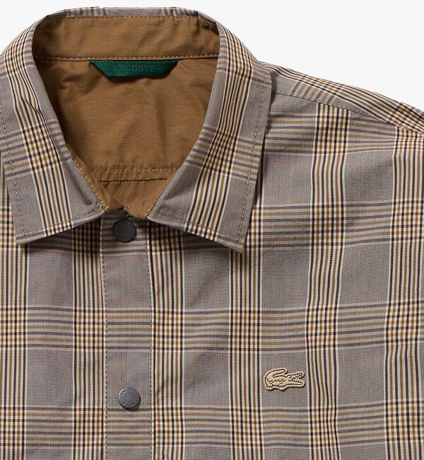 LACOSTE「グレンチェック リバーシブルシャツブルゾン」|シャツ・ブラウス|