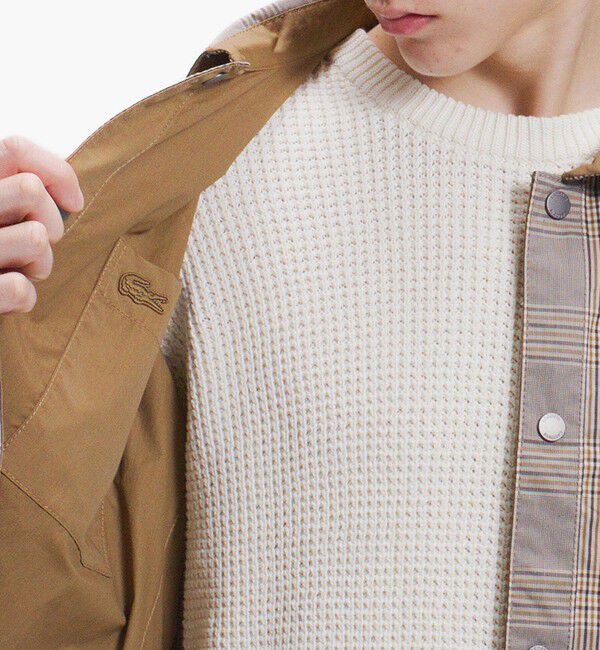 LACOSTE「グレンチェック リバーシブルシャツブルゾン」|シャツ・ブラウス|