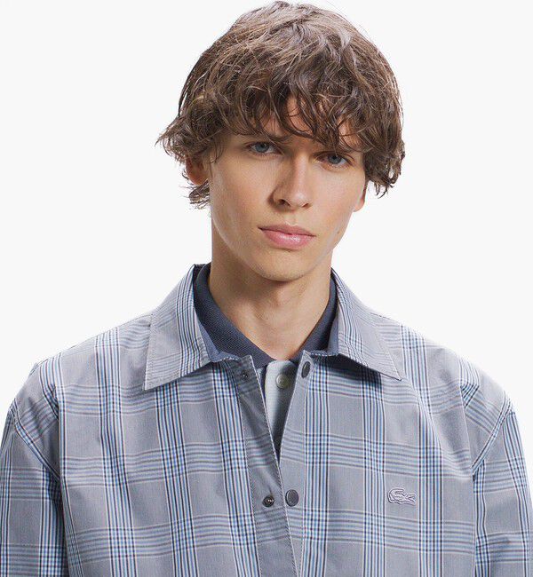 LACOSTE「グレンチェック リバーシブルシャツブルゾン」|シャツ・ブラウス|