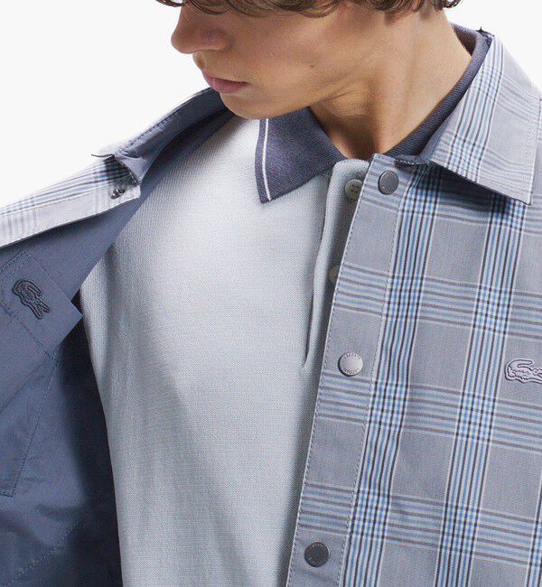 LACOSTE「グレンチェック リバーシブルシャツブルゾン」|シャツ・ブラウス|