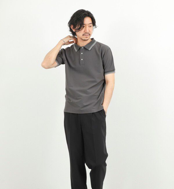 NOLLEY'S goodman「【WEB限定】【TAION/タイオン】NON DOWN BASIC JERSEY HARF SLEEVE POLO 26SS」|ポロシャツ|