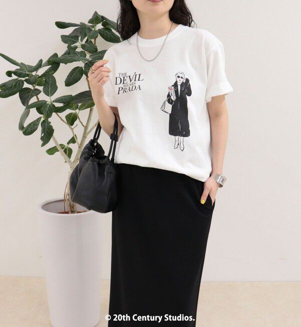 fredy emue「【GOOD ROCK SPEED/グッドロックスピード】The DEVIL wears PRADA半袖Tシャツ」|Tシャツ・カットソー|ホワイト系その他