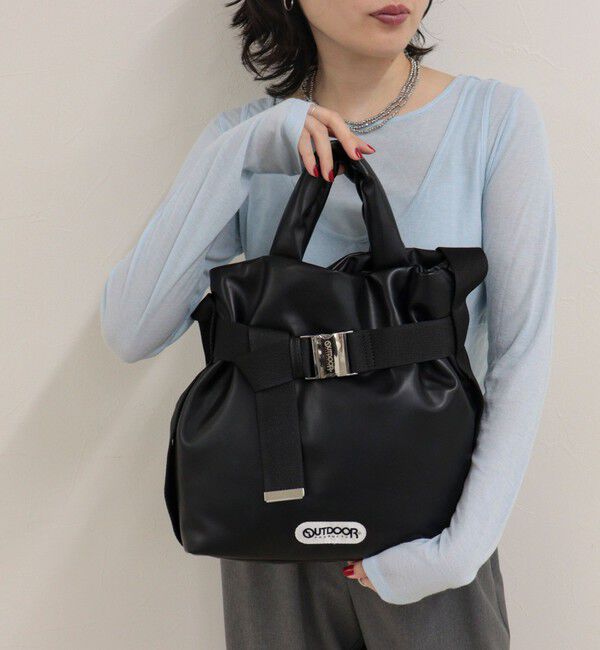 fredy emue「【OUTDOOR PRODUCTS】フェイクレザー2wayベルトトートバッグS」|トートバッグ|
