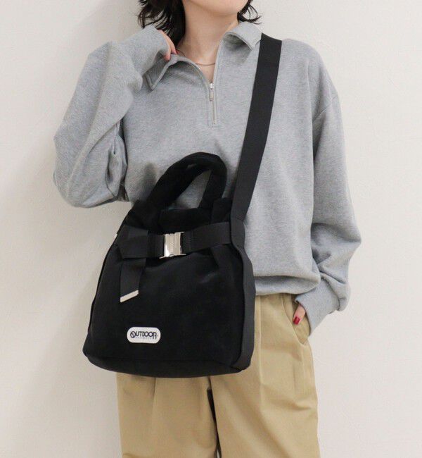 fredy emue「【OUTDOOR PRODUCTS】ヌバック2wayベルトトートバッグS」|トートバッグ|ブラック