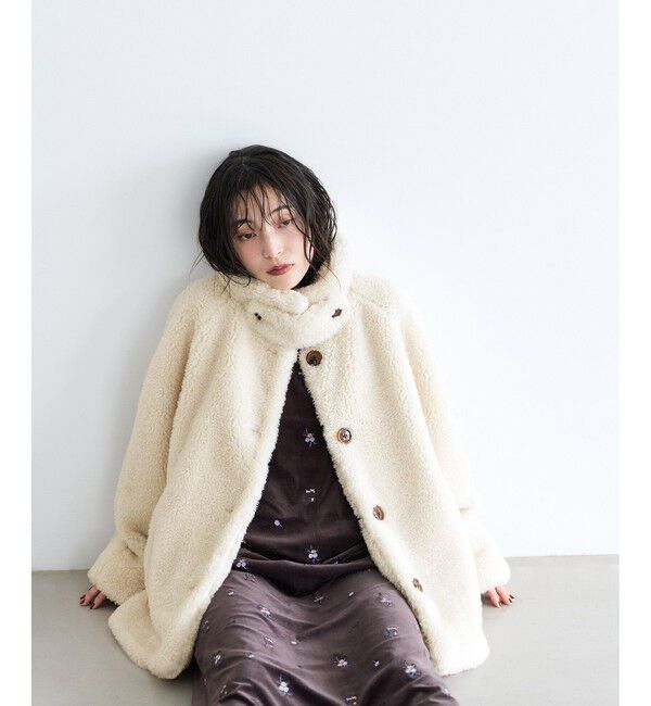 VIS「ミディ丈ボアコート」|その他|