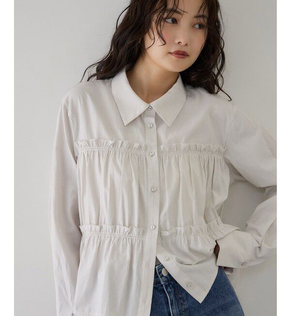 VIS「ビスチェシャーリングシャツ」|シャツ・ブラウス|ベージュ系(28)