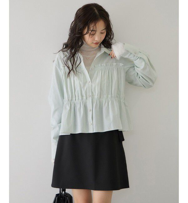VIS「ビスチェシャーリングシャツ」|シャツ・ブラウス|グリーンサブ(35)