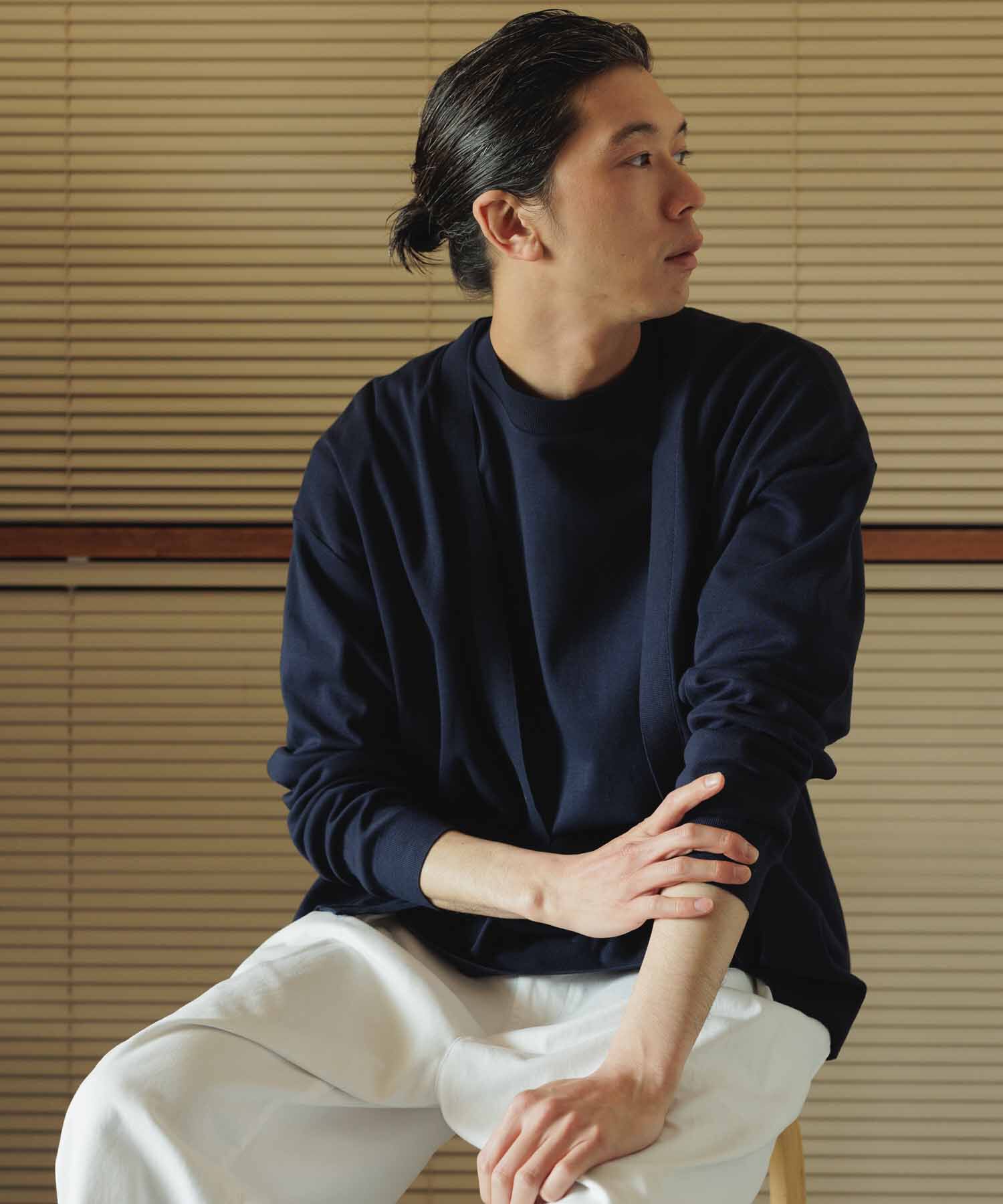 ADAM ET ROPE'「【2点セット】セーターマシーン カーディガン＆半袖T/アンサンブル」|カーディガン|