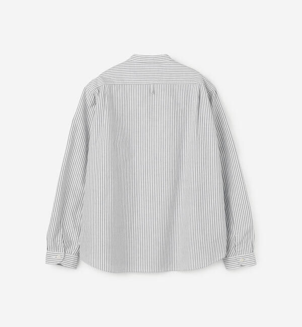 DANTON「DANTON | オックスフォード バンドカラーシャツ STRIPE WOMEN」|シャツ・ブラウス|