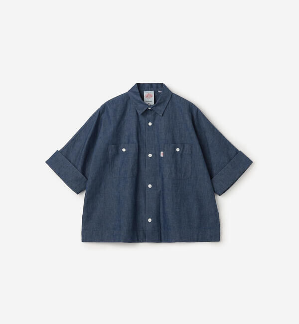 DANTON「DANTON | コットンシャンブレー ドルマンワークシャツ WOMEN」|シャツ・ブラウス|