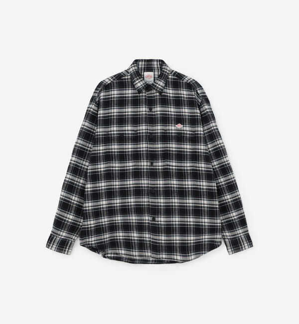DANTON「DANTON | フランネル レギュラーカラー長袖シャツ MEN」|シャツ・ブラウス|