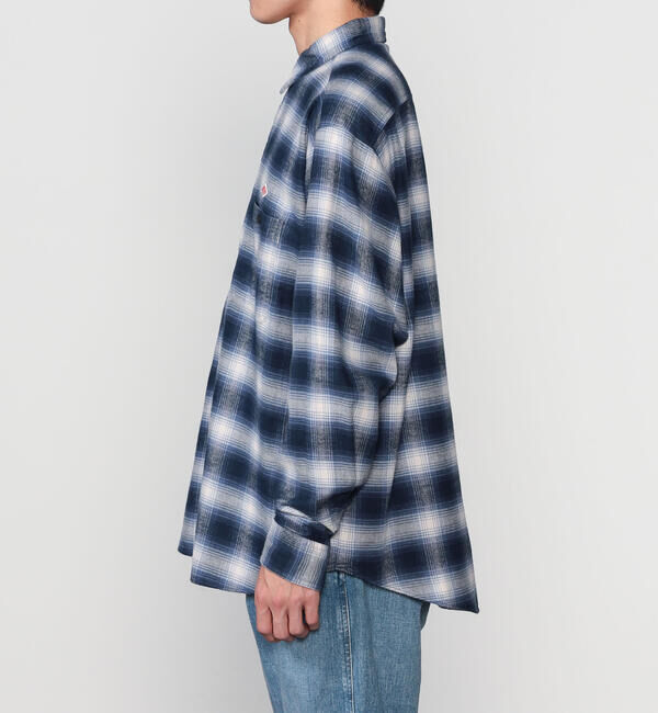 DANTON「DANTON | フランネル レギュラーカラー長袖シャツ MEN」|シャツ・ブラウス|