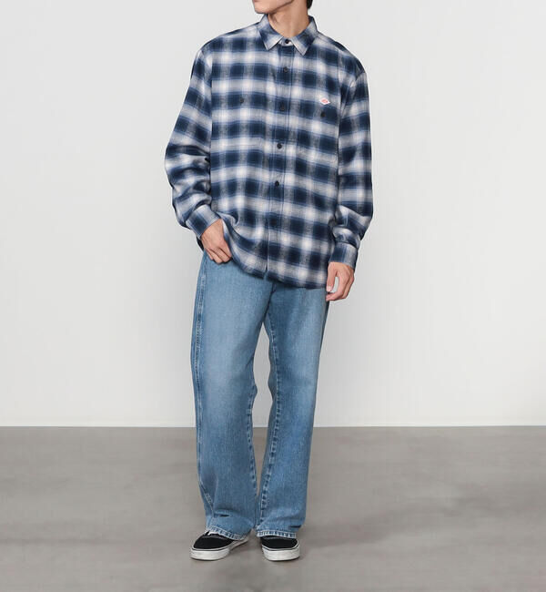DANTON「DANTON | フランネル レギュラーカラー長袖シャツ MEN」|シャツ・ブラウス|