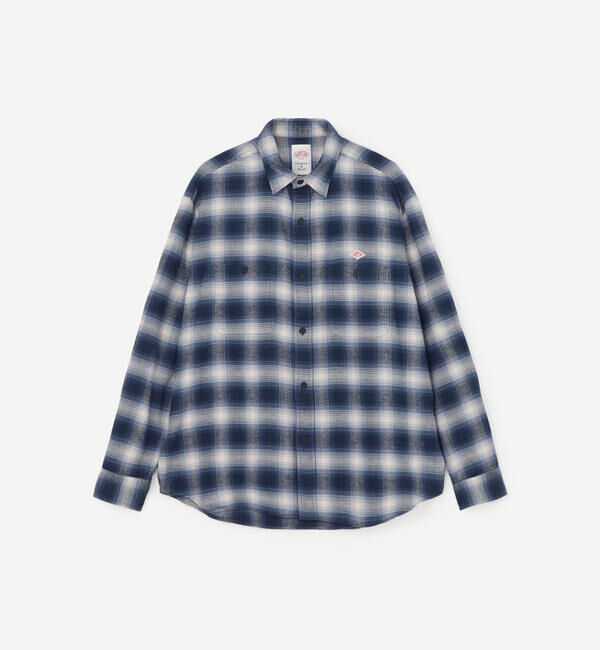 DANTON「DANTON | フランネル レギュラーカラー長袖シャツ MEN」|シャツ・ブラウス|