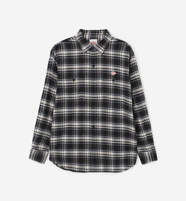 DANTON「DANTON | フランネル レギュラーカラー長袖シャツ WOMEN」|シャツ・ブラウス|