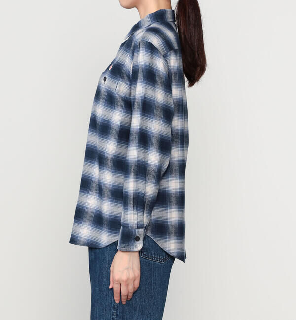 DANTON「DANTON | フランネル レギュラーカラー長袖シャツ WOMEN」|シャツ・ブラウス|