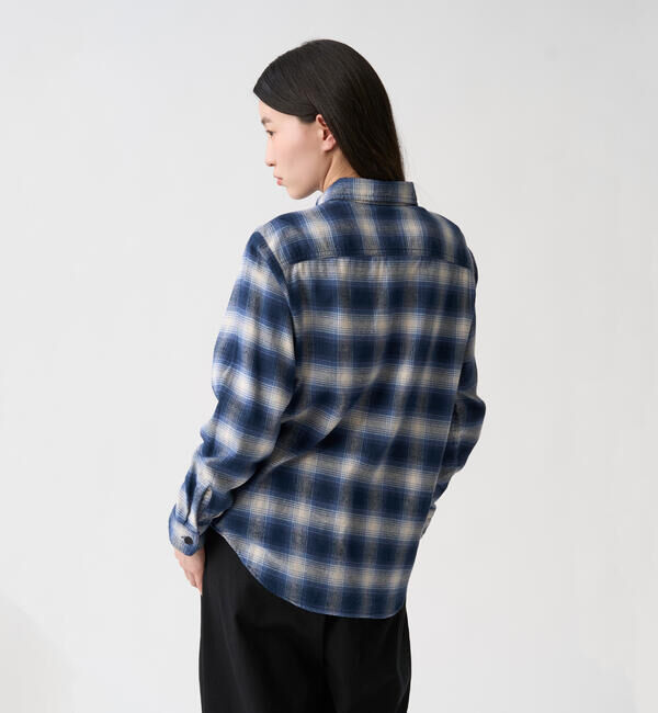 DANTON「DANTON | フランネル レギュラーカラー長袖シャツ WOMEN」|シャツ・ブラウス|