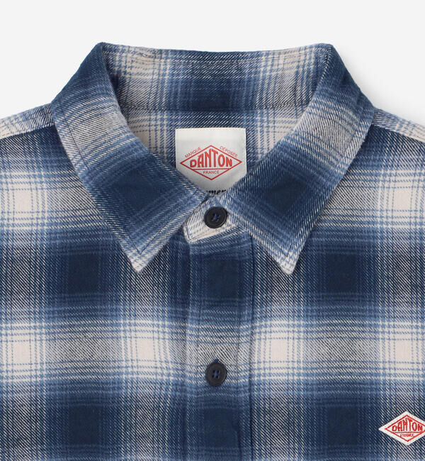 DANTON「DANTON | フランネル レギュラーカラー長袖シャツ WOMEN」|シャツ・ブラウス|