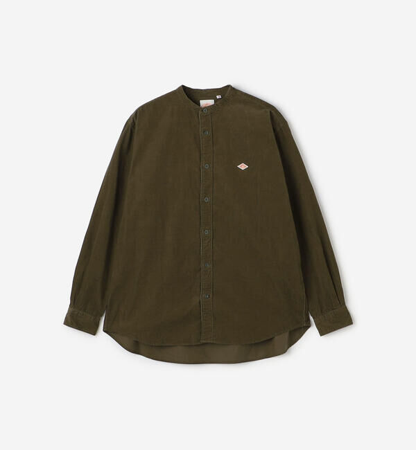 DANTON「DANTON | コーデュロイ バンドカラー長袖シャツ MEN」|シャツ・ブラウス|