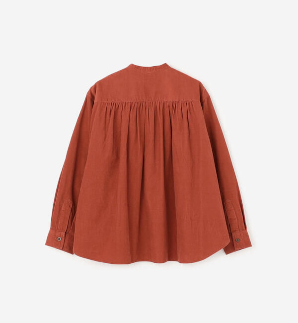 DANTON「DANTON | コーデュロイ バンドカラー長袖シャツ WOMEN」|シャツ・ブラウス|