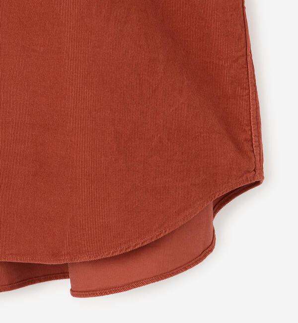 DANTON「DANTON | コーデュロイ バンドカラー長袖シャツ WOMEN」|シャツ・ブラウス|