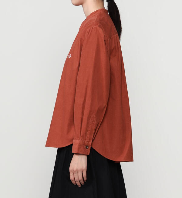 DANTON「DANTON | コーデュロイ バンドカラー長袖シャツ WOMEN」|シャツ・ブラウス|