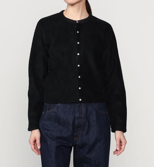 ORCIVAL「ORCIVAL | フリース クルーネックカーディガン WOMEN」|カーディガン|BLACK