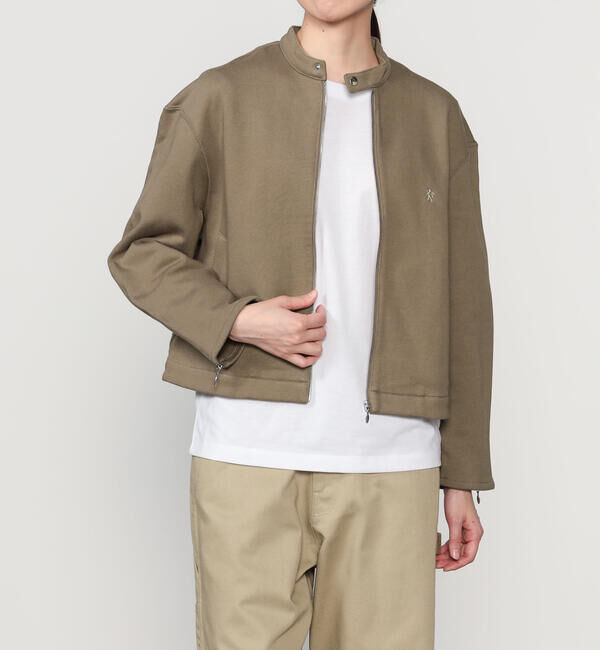 GYMPHLEX「Gymphlex | コットン シングルライダースジャケット WOMEN」|その他|TAUPE
