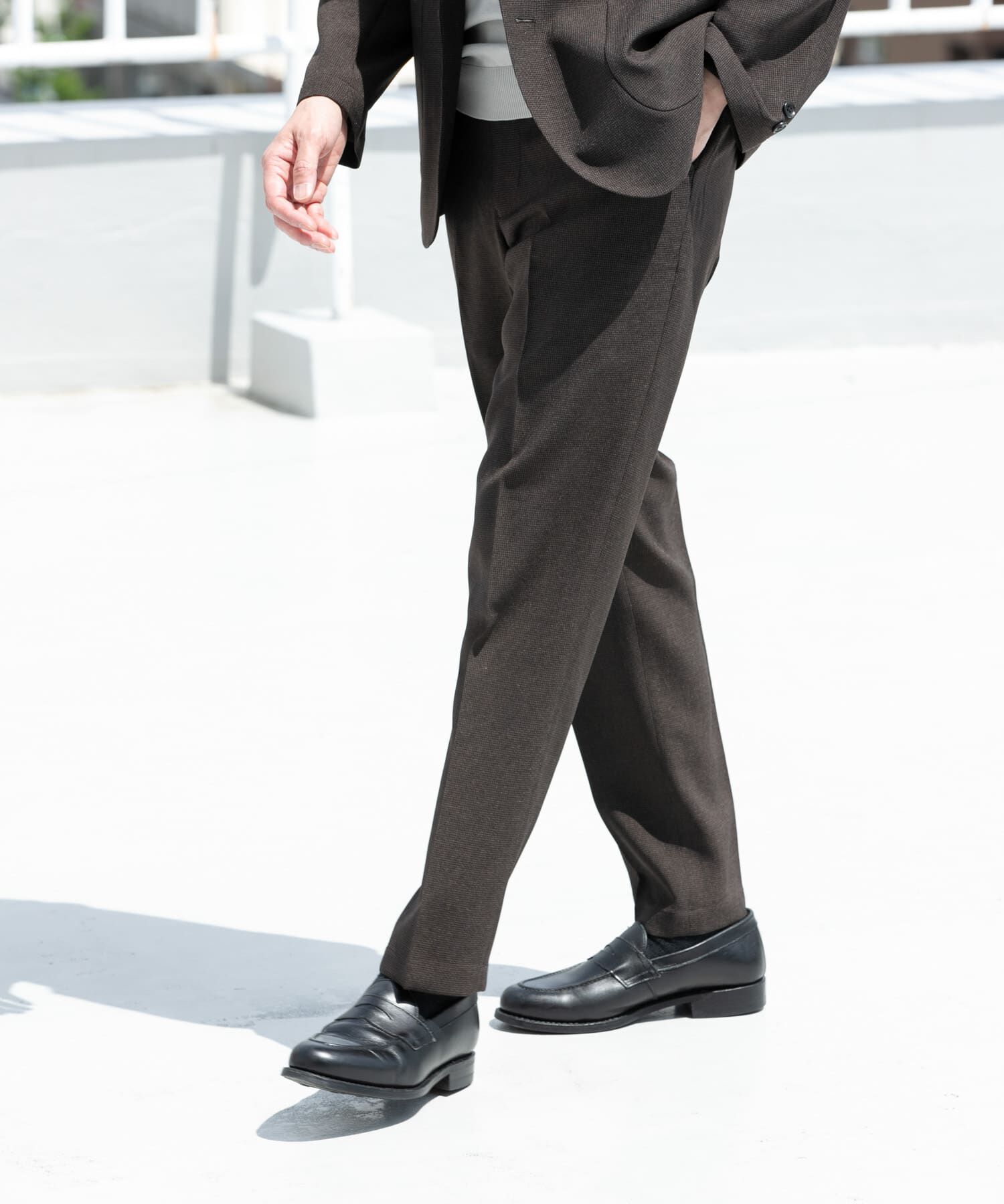 URBAN RESEARCH DOORS「LIFE STYLE TAILOR　リネンライク千鳥柄コンフォータブルパンツ」|その他|