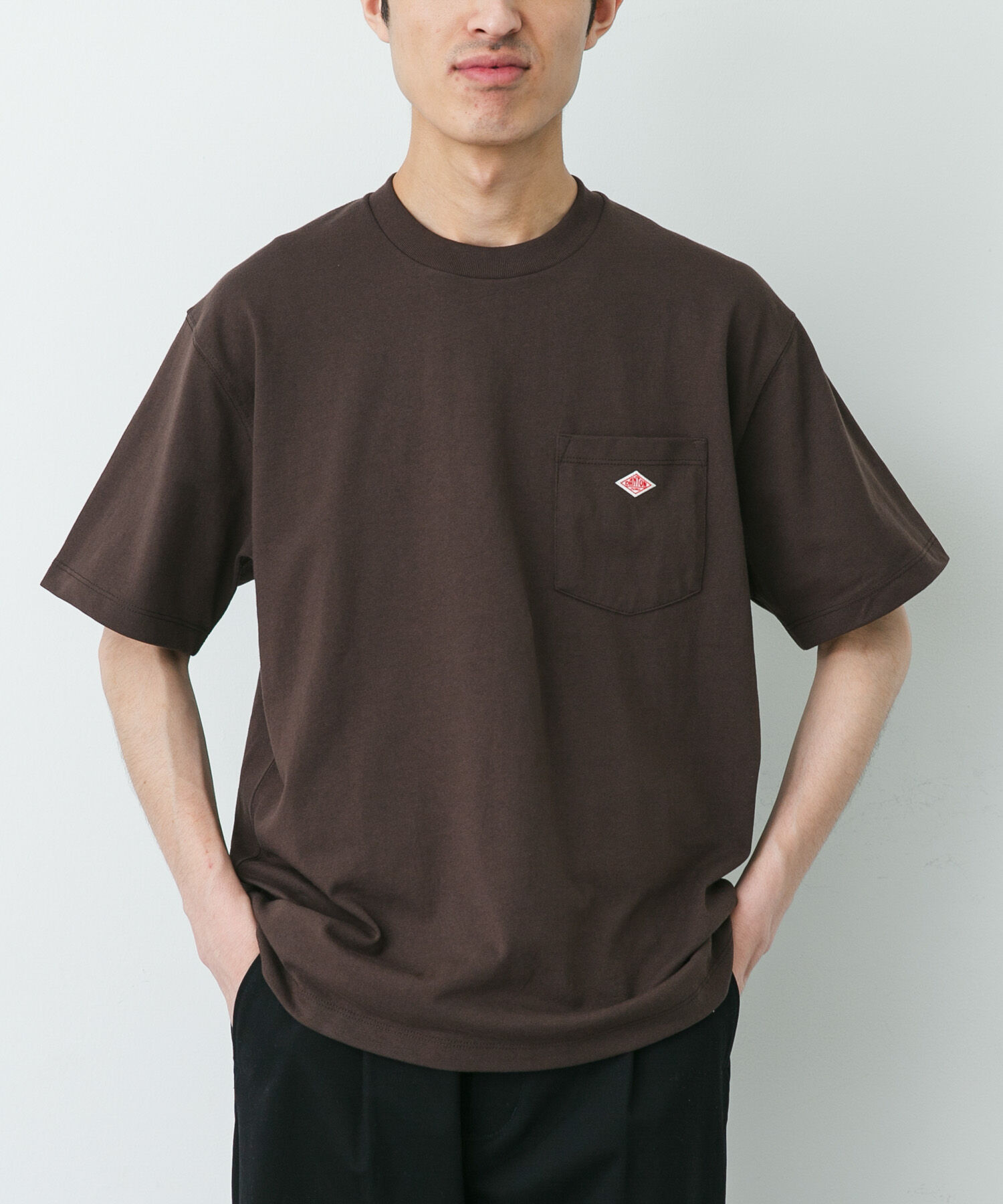URBAN RESEARCH DOORS「DANTON　POCKET T-SHIRTS」|Tシャツ・カットソー|ブラウン