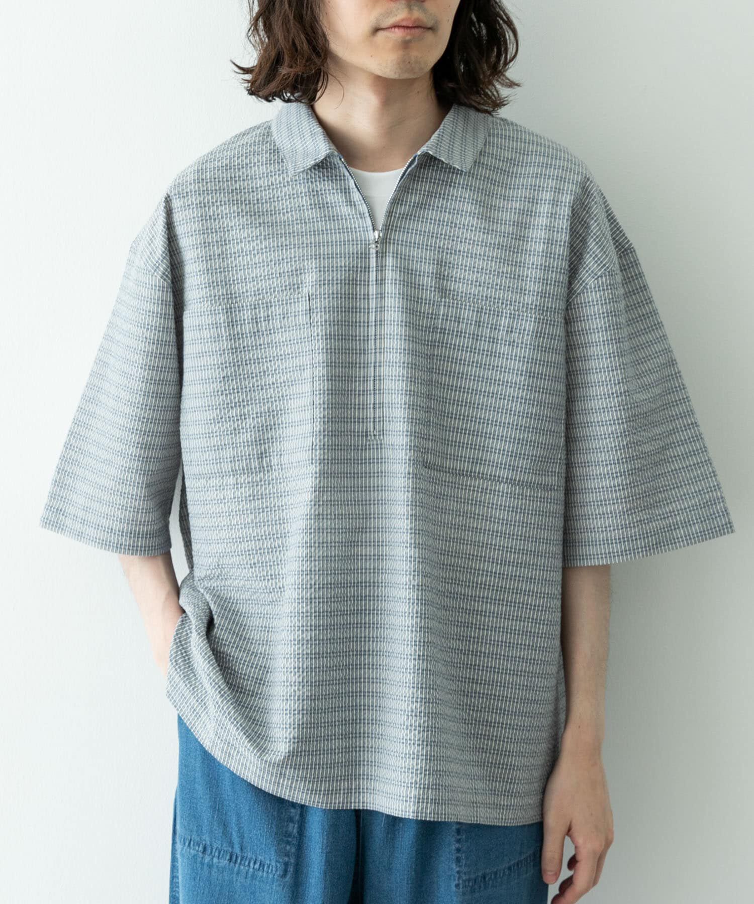 Sonny Label 「シアサッカーハーフジッププルオーバー」|シャツ・ブラウス|