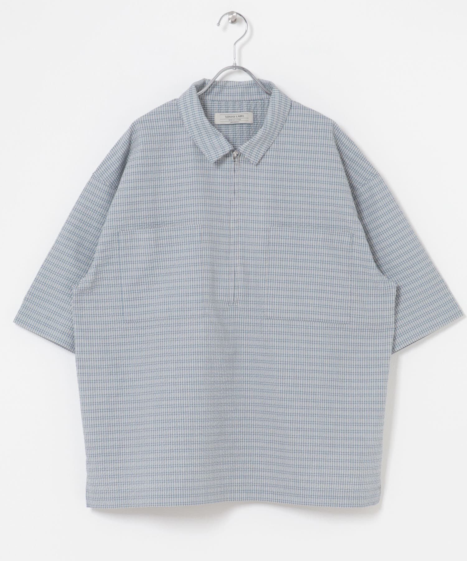 Sonny Label 「シアサッカーハーフジッププルオーバー」|シャツ・ブラウス|
