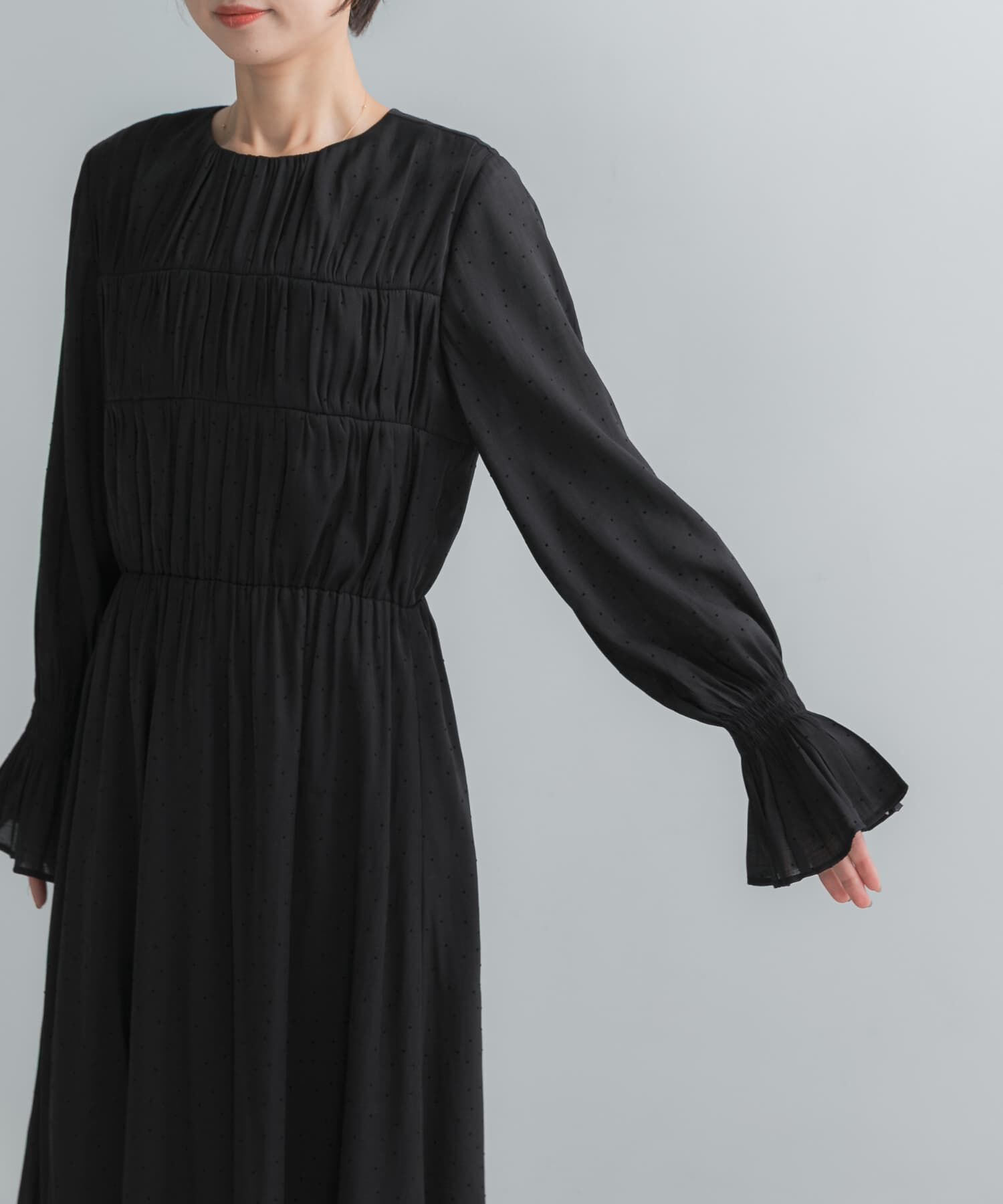 URBAN RESEARCH ROSSO「シャーリングドットワンピース」|ワンピース|