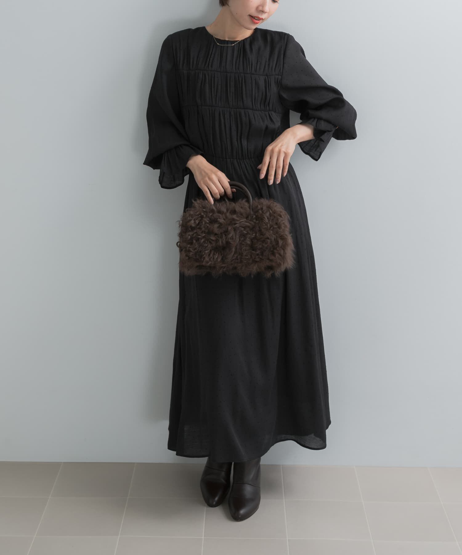 URBAN RESEARCH ROSSO「シャーリングドットワンピース」|ワンピース|