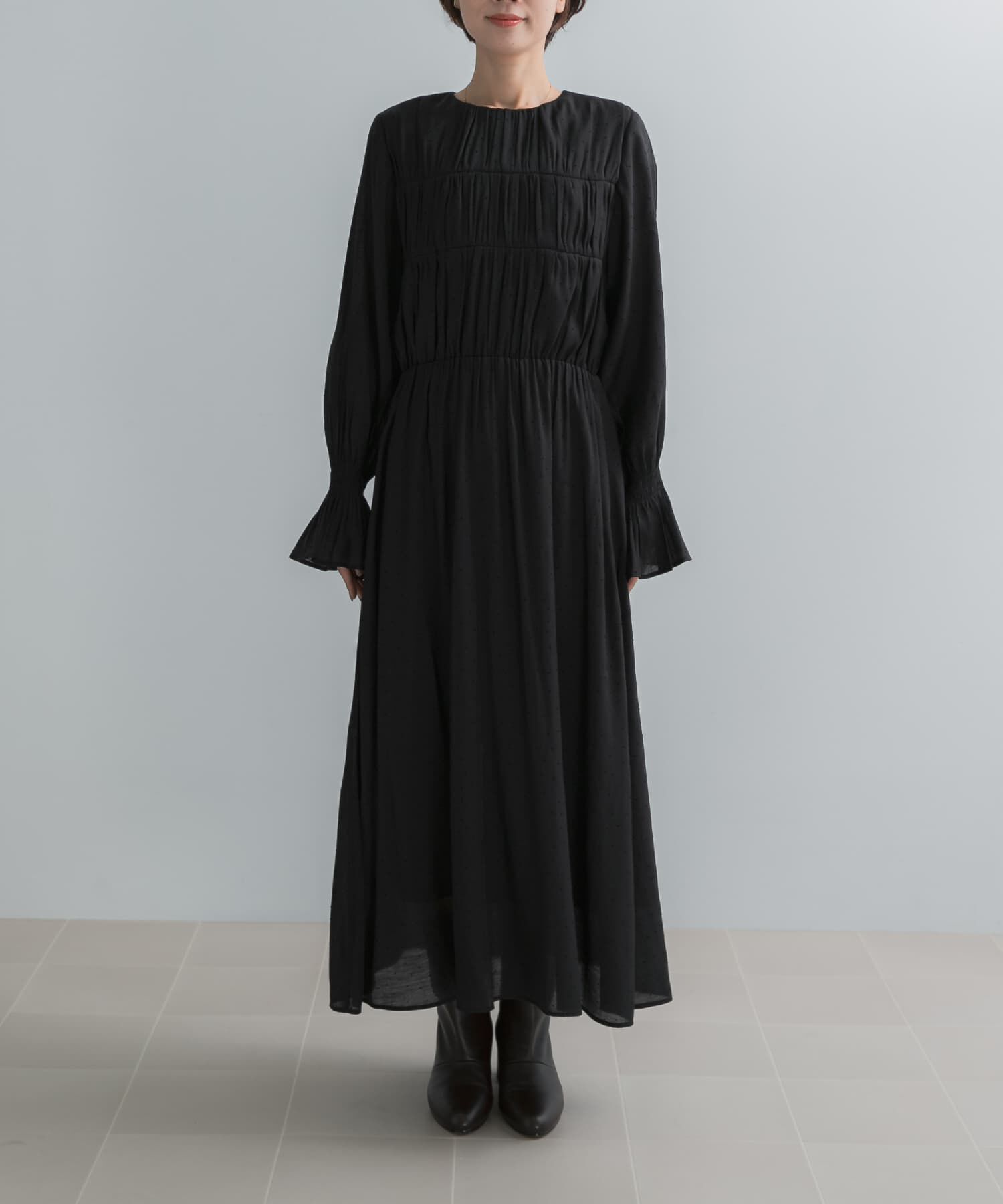 URBAN RESEARCH ROSSO「シャーリングドットワンピース」|ワンピース|
