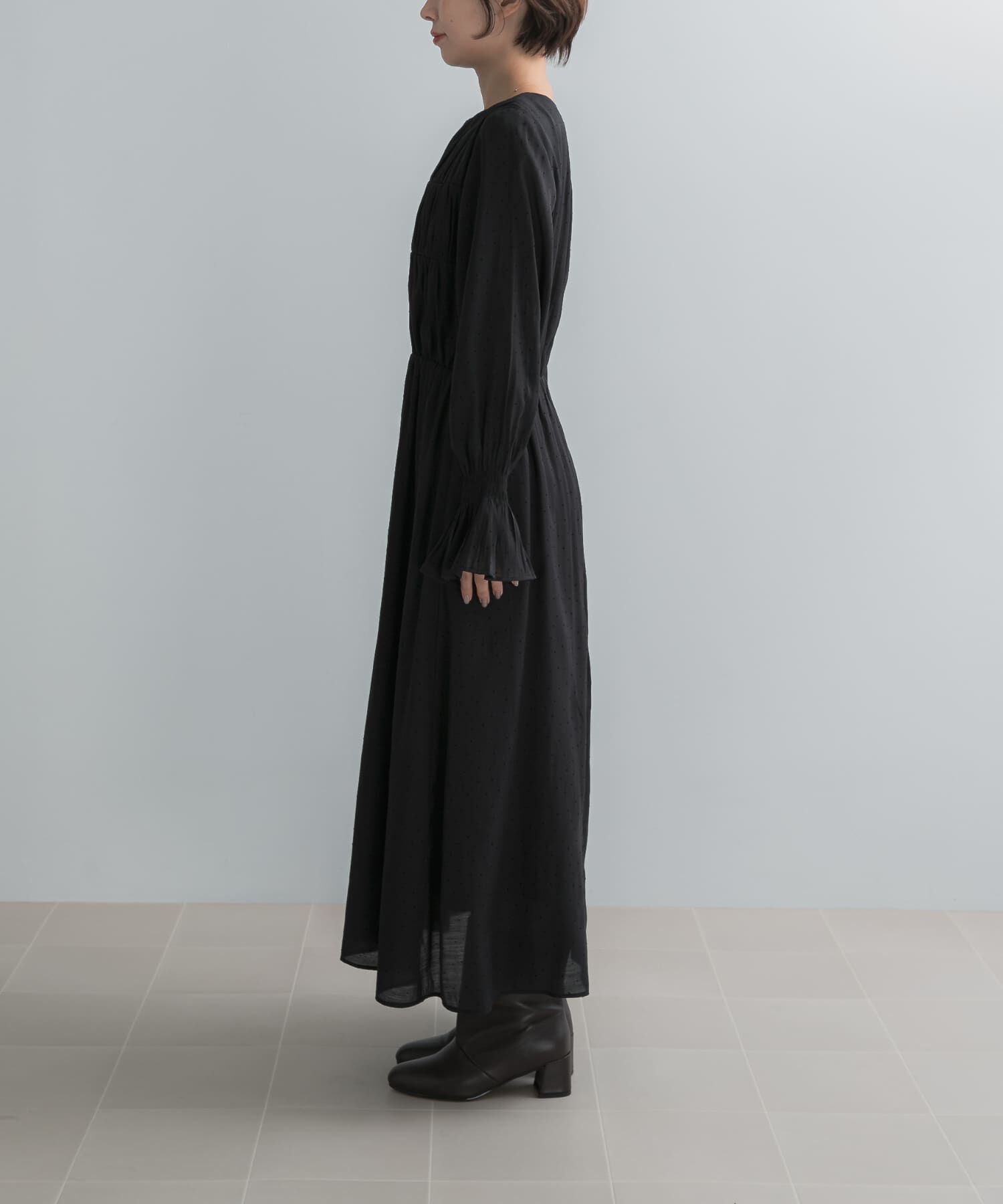 URBAN RESEARCH ROSSO「シャーリングドットワンピース」|ワンピース|