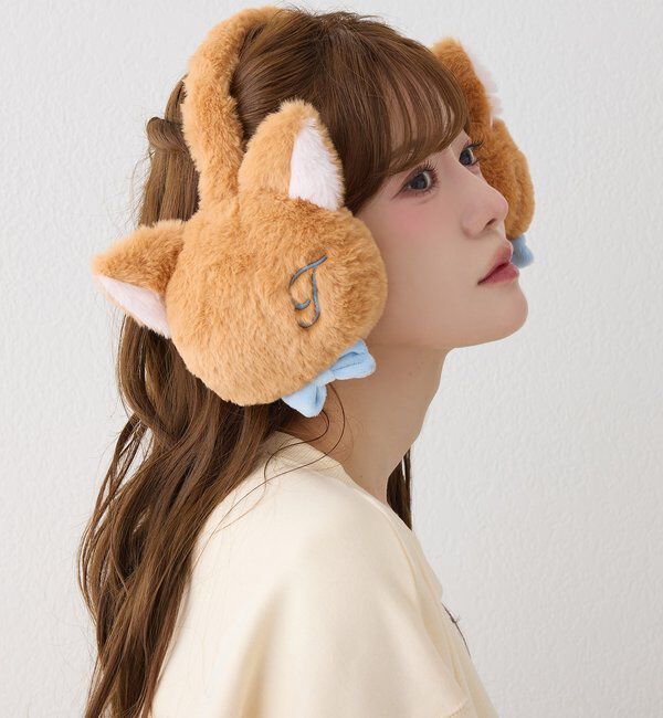  「【おしゃれキャット】フェイクファーイヤーマフ」|その他|ベージュ
