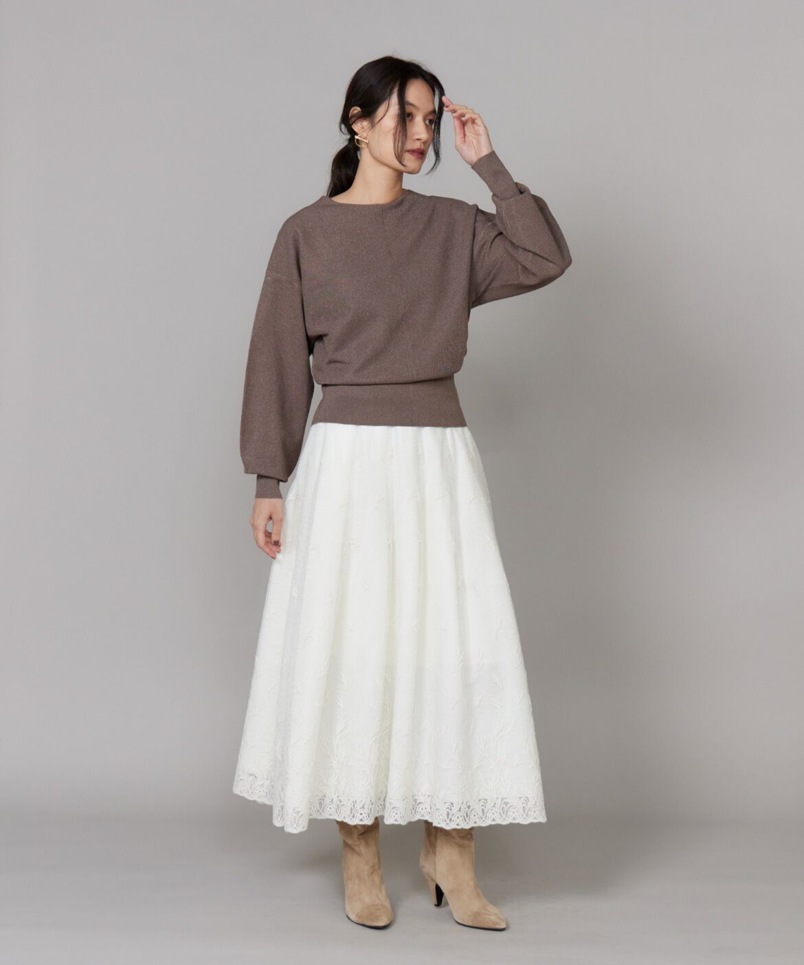 INED「ラメニットプルオーバー《la veille by SUPERIOR CLOSET》」|ニット・セーター|