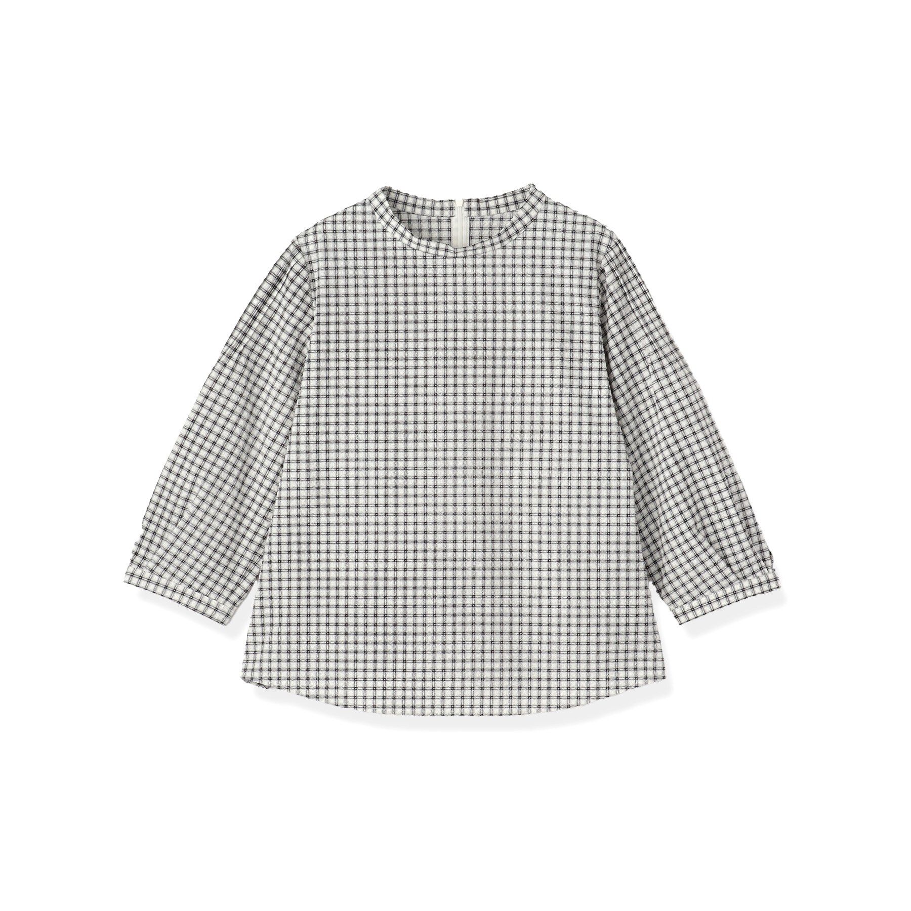 INDIVI「【初秋にピッタリ！／洗える】凹凸素材ミニスタンドトップス」|Tシャツ・カットソー|